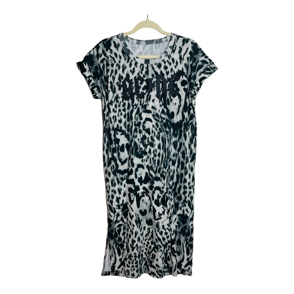 Dreamr AC/DC leopard midi dress